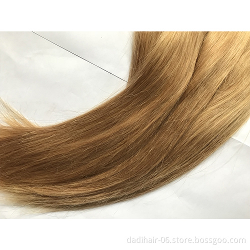Hot selling human hair straight silk weave 24inch extensions